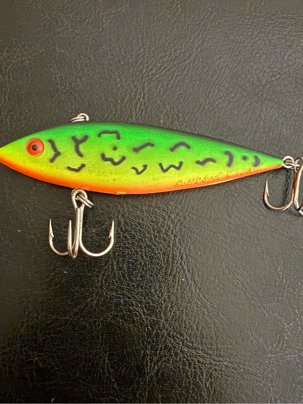 Vibrant Green and Orange Fish-Shaped Decorative Lure